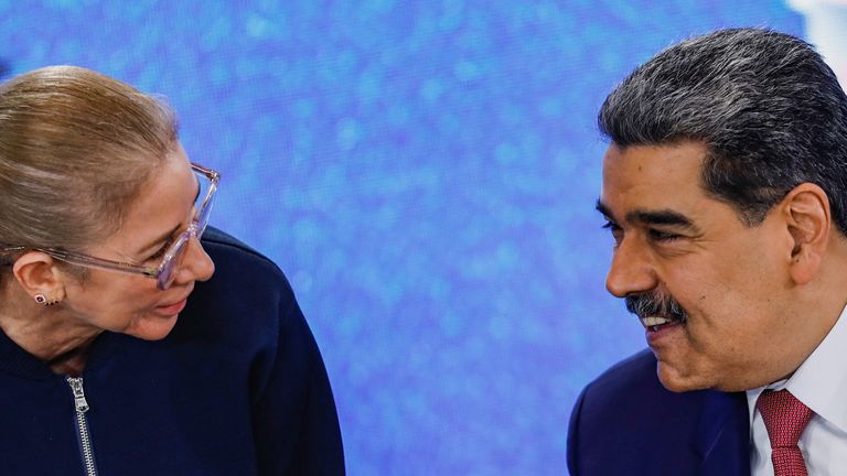 Trump has increasingly targeted Maduro's inner circle - and now his wife's relatives - with sanctions. Pic: Reuters