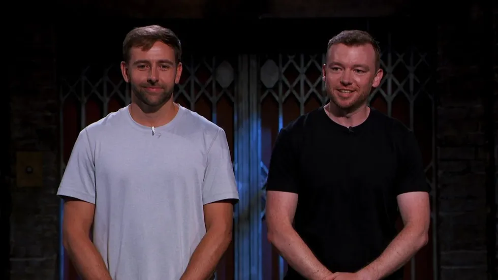 Andy and Josh pitching to the Dragons