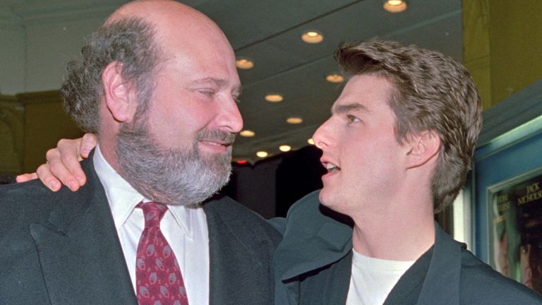 With Tom Cruise at the premiere of A Few Good Men in 1992. Pic: Reuters
