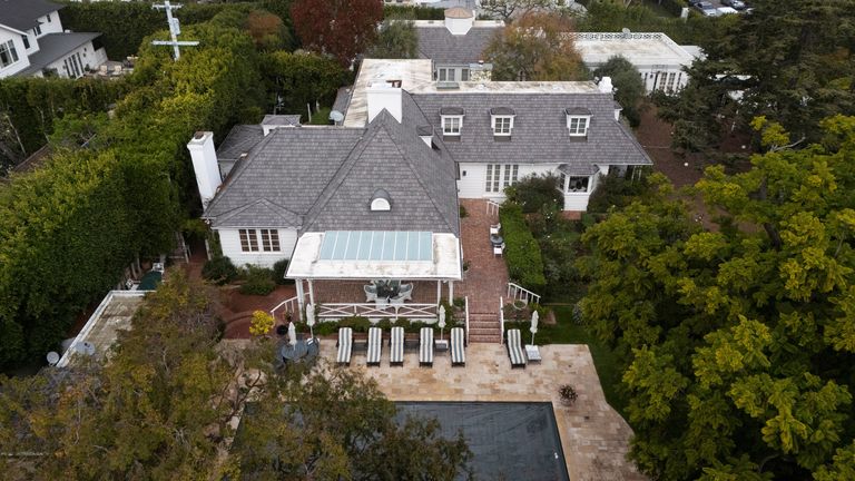 Rob and Michele Reiner's home. Pic: Reuters