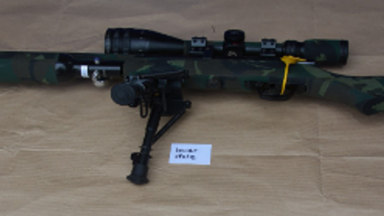 An air rifle was recovered from Lewin. Pic: West Midlands Police
