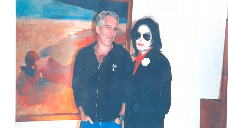 Jeffrey Epstein and Michael Jackson. Pic: US DoJ