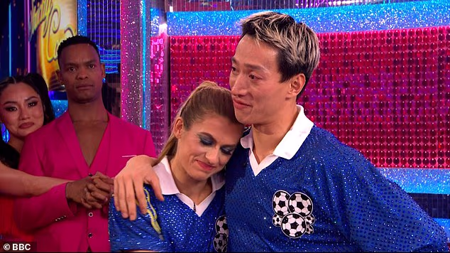 Carlos broke down in tears as he told Claudia how he wasn't a team player before meeting Karen - blaming that on the reason he was left without a partner last year. He paid tribute to Karen for changing him as he wiped away his tears