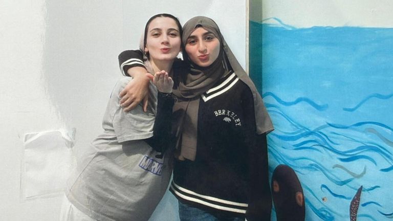 Teuta Hoxha with her sister Rahma