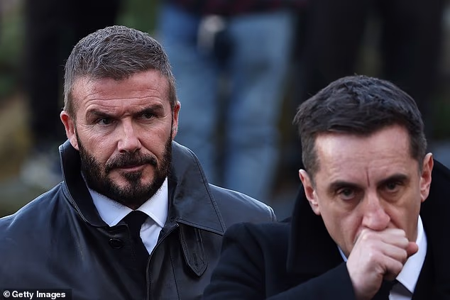 David Beckham (left) and Gary Neville (right) were among those paying tribute