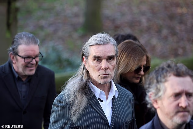 Stone Roses frontman was among the attenders at Monday's funeral for Gary Mounfield