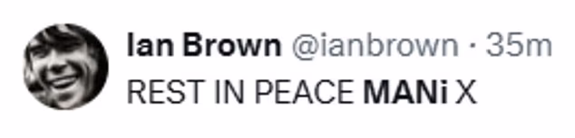 Lead singer Ian Brown shared this post on Twitter