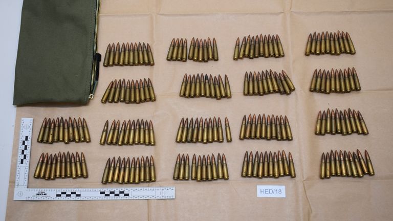 1,200 rounds of ammunition were also purchased
