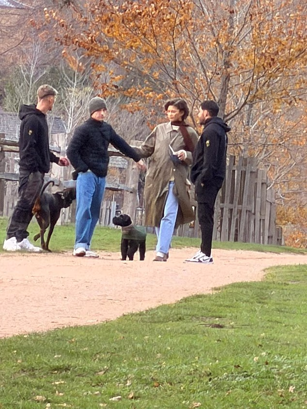 TZendaya sported a trench coat, scarf and jeanswhile Tom kept warm in a beanie and padded black coat