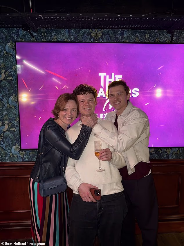 They were also joined by Tom's twin brothers Sam and Harry, 26, and their girlfriends Clark and Zara, youngest brother Paddy Holland, 21, and pals Harrison Osterfield and Tuwaine Barrett