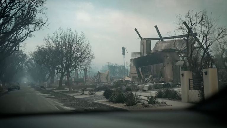 The aftermath of the wildfires
