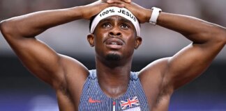 British sprinter who broke athletics rules with ‘100 per cent Jesus’ headband opens up on power of Christianity when he competes