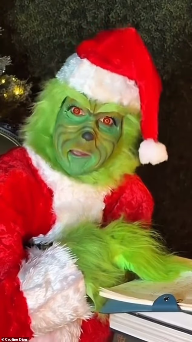 Celine Dion took to Instagram on Christmas Eve to share a very funny video of herself dressed as The Grinch