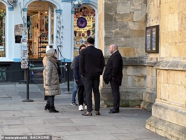 Members of the public being turned away at Bath Abbey where Adam Peatty and Holly Ramsay are getting wed