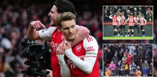 Premier League results as Arsenal go top with Brighton win and Liverpool cling on against Wolves