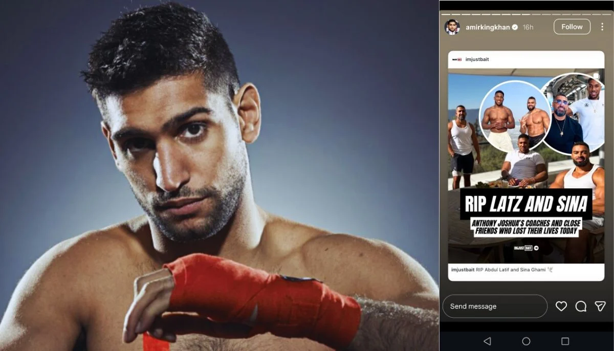 Amir Khan reacts after Anthony Joshua’s coaches dies in fatal accident