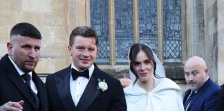 Adam Peaty cried when ‘love of his life’ Holly Ramsay walked down the aisle as groom’s showbiz pal says it was ‘a privilege’ to be at ‘this amazing man’s wedding’ after his family were uninvited