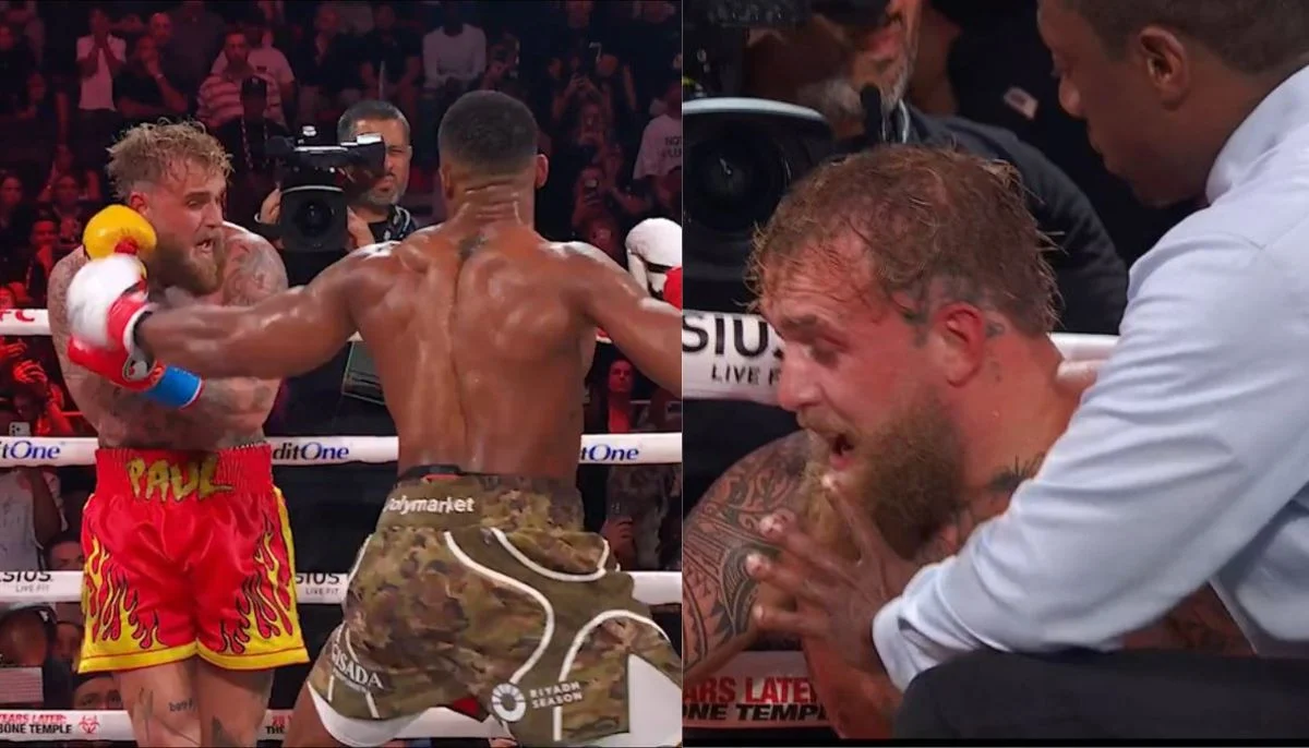 Anthony Joshua knocks out Jake Paul with jaw-breaking punch