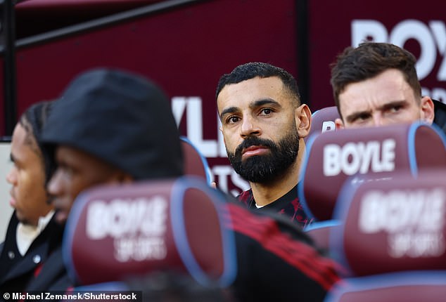 Arne Slot has admitted Mohamed Salah was 'not happy' to be dropped against West Ham