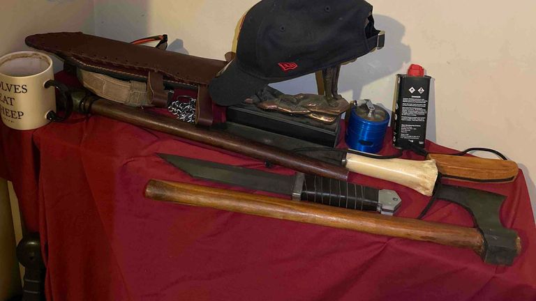 Police seized weapons from the man's home. Pic: Australian Federal Police