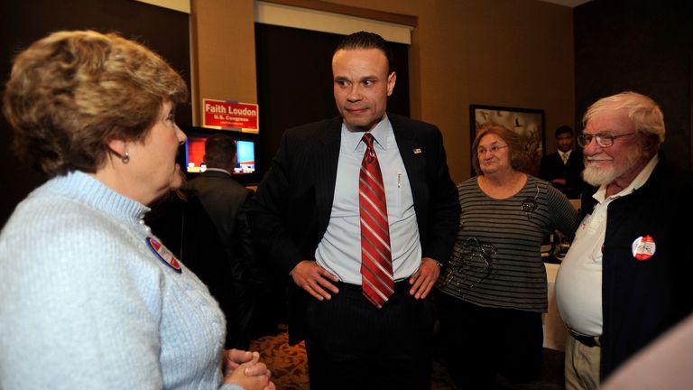 Mr Bongino pictured while running for Senate in 2012. Pic: AP