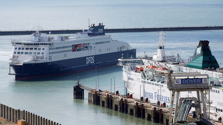 It is forecast to be the busiest Christmas period on record for Dover crossings. Pic: Getty