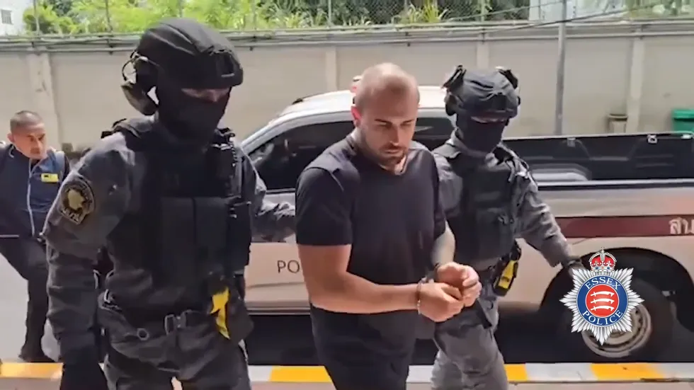 Ben Ransome being arrested in Thailand