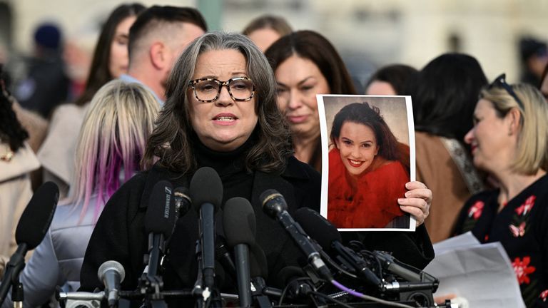 Jess Michaels said Epstein raped her when she was 22 in 1991. Pic: Reuters
