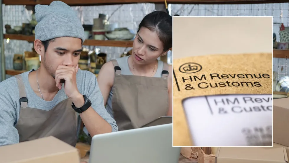 Business owners looking at taxes and HMRC letter