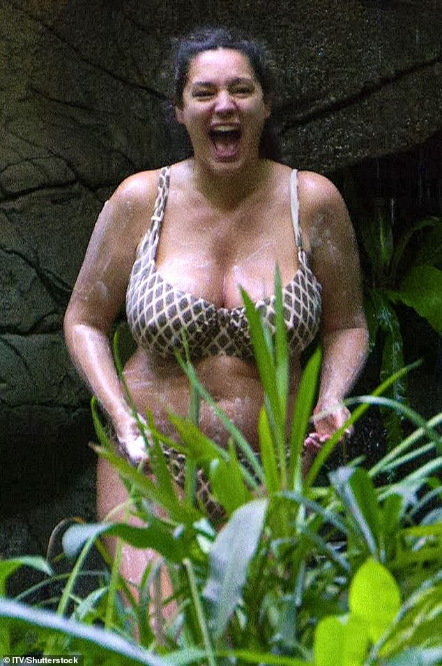 Model Kelly Brook was this year's first I'm A Celebrity star to recreate Myleene Klass's iconic white bikini moment