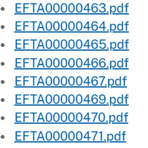 List of documents online now shows a gap where the file ending '468' was on Friday