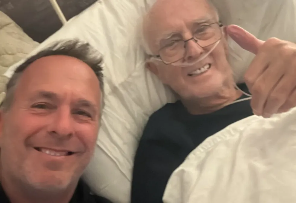 Michael Vaughan and his father