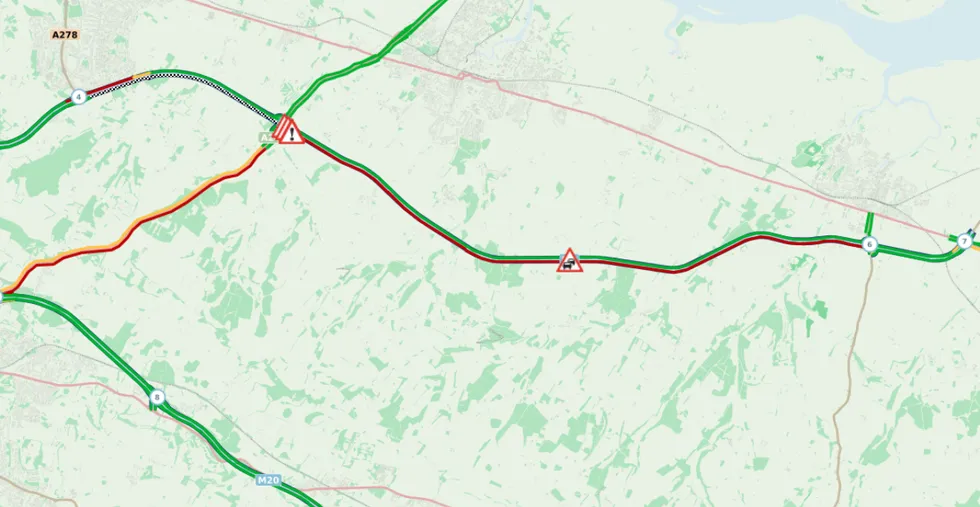 Traffic around Kent has been impacted by the accident