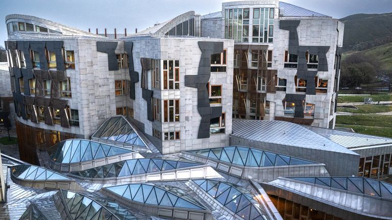 The Scottish parliament building in Edinburgh. Pic: PA