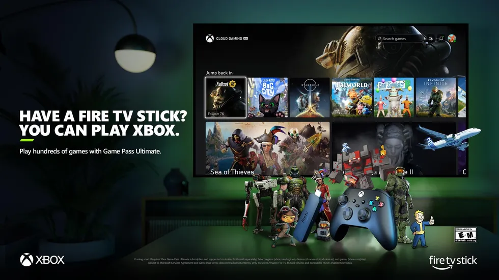 promotional image for xbox game pass ultimate on fire tv stick