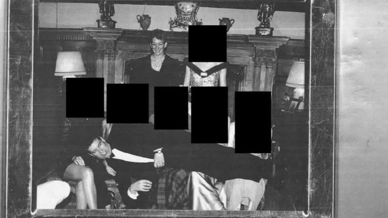 Andrew Mountbatten Windsor pictured with Ghislaine Maxwell. Note: inclusion in Epstein files does not infer wrongdoing