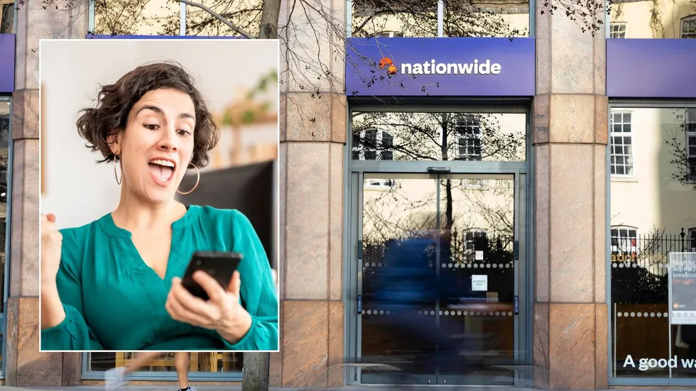 Nationwide branch and happy woman