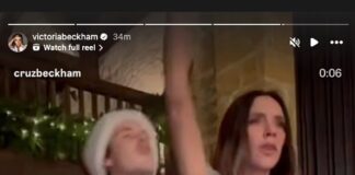 Victoria Beckham and son Cruz recreate family friend Tom Cruise’s iconic Risky Business dance moves – as young musician shares insight into family Christmas without Brooklyn