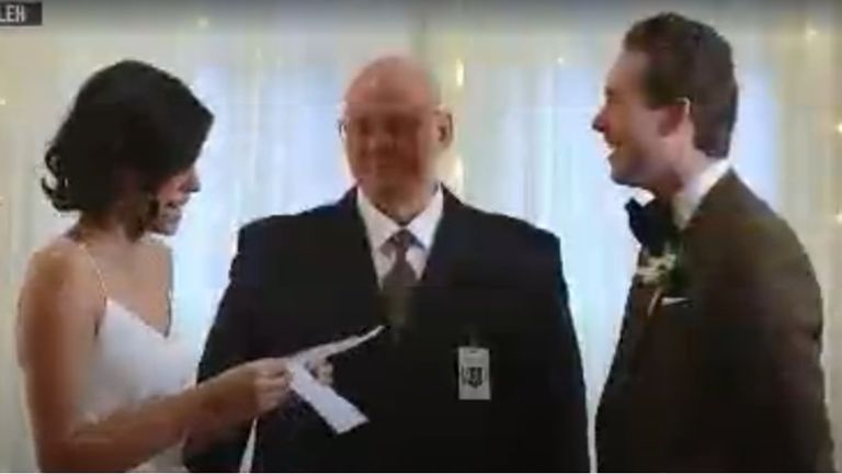 Monique and Spencer Tepe's wedding. Pic: Courtesy Rob Misleh via NBC News