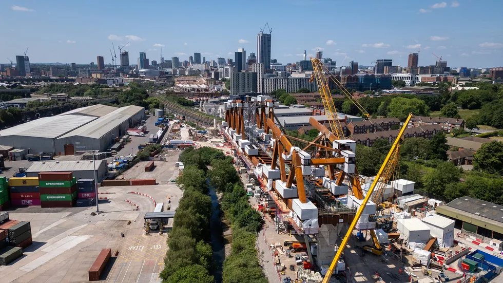 The HS2 Curzon No2 Viaduct in Birmingham