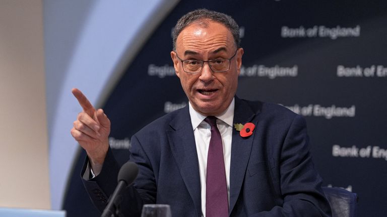 The governor of the Bank of England said in June 2025 that there was increased evidence that the move was hitting employment. Pic: PA