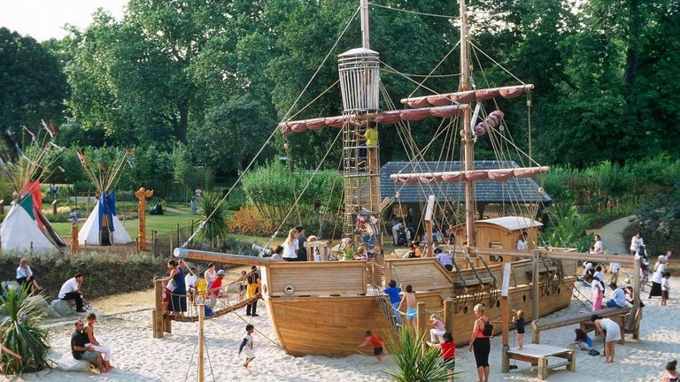 The centre piece of the previous Peter Pan-themed playground was a pirate ship. Pic: The Royal Parks/Timberplay/PA