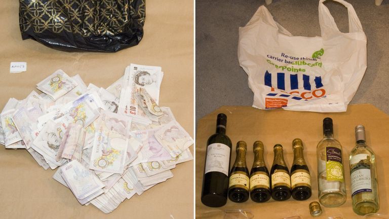 Worboys would offer passengers Champagne spiked with a sedative and show them a bag of cash. Pic: PA 