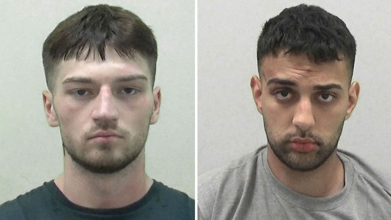 Reece Parish and Sam Asgari-Tabar. Pic: Northumbria Police/PA