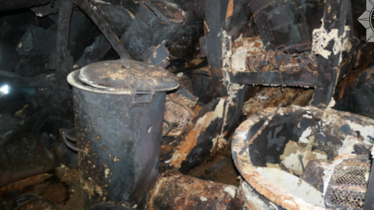 Interior shots of the Solong after damage caused when it collided with the Stena Immaculate. Pic: Humberside Police