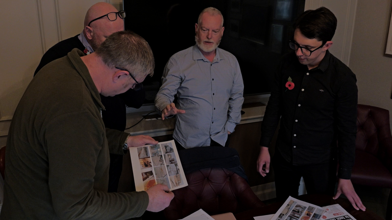 Qarmat Ali veterans show Sky's Michael Drummond pictures and documents from 2003