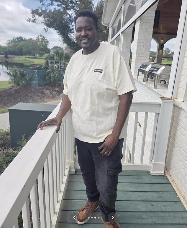 On Sunday, Aaron's manager told TMZ that he was rushed to a hospital in Atlanta after he had been walking up the steps to his apartment and suddenly fell after losing control of his legs; Aaron is pictured in 2025 after losing 200 pounds