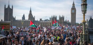 Three pro-Palestine protesters charged after calling for ‘intifada’ in first of its kind prosecution