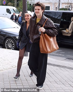 Cruz and Jackie were hand-in-hand while making their way into La Réserve Paris, the family's home during their stay in France