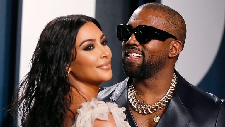 West was previously married to Kim Kardashian and the pair had four children together. Pic: Reuters
